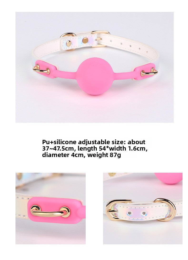 SM Props Sex Oral Ball Female M Training Deep Throat Oral Bite Ring Forced Mouth Opening Bone Silicone Mouth Gag Cat Whiskers Mouth Shackle