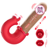 Female Telescopic Tongue Licking Vibrator Orgasm Masturbation Device Couples Adult Bed Sex Toys