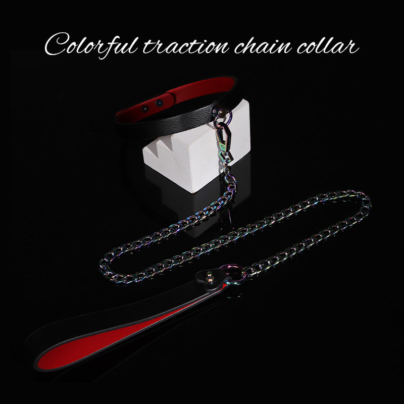 Sexy SM Props High-end Sexy Traction Collar SM Training Bondage Neck Sleeve Neck Ring Alternative Adult Products