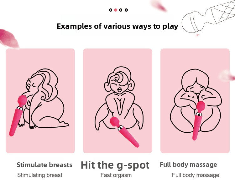 Female Vibrating Massager Masturbation Orgasm AV Vibrator Adult Couple Sex Toys