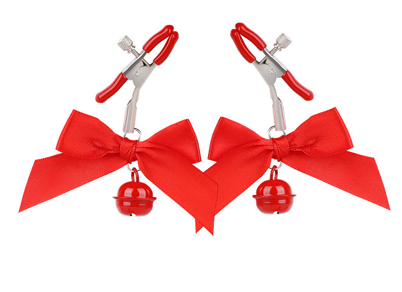 Sex Toys Props Bow Bell Nipple Clips Female Flirting Teasing Nipple Clips