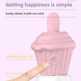 Ice Cream Multi-frequency Instant Tongue Licking Vibrator Female Masturbator Magnetic Charging Adult Sex Toy