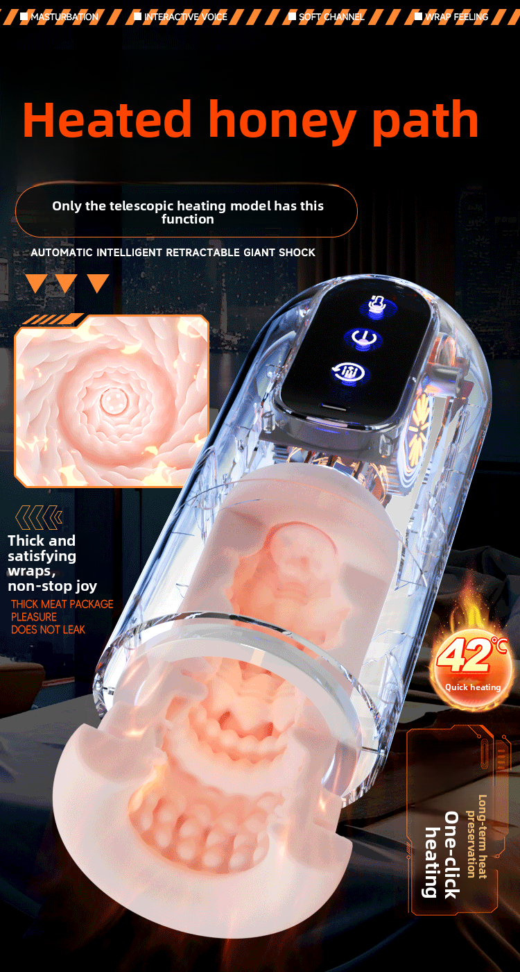 New Product Fully Automatic Intelligent App Telescopic Heating Aircraft Cup Penis Training Toy Male Masturbation Sex Toys