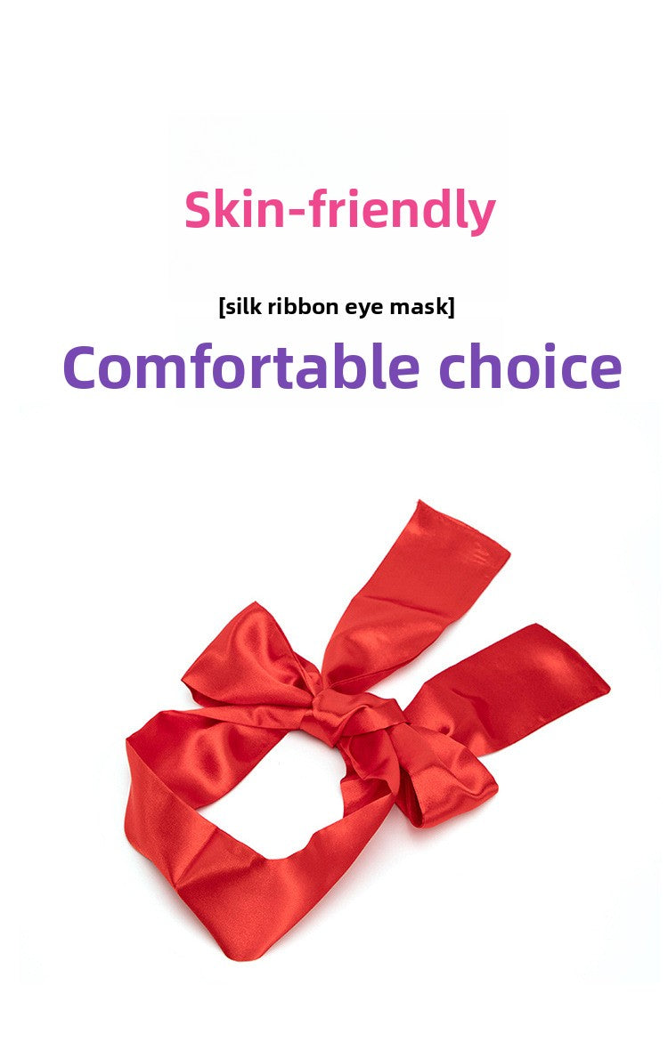 SM Props Imitation Silk Satin Sexy Blindfold Couple Flirting Bondage Restraints Handcuffs Adult Products