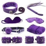 New Sexy Seven-Piece Set Plush Leather Binding Restraint Rope Sex Toys Alternative Couples Flirting Adult Use