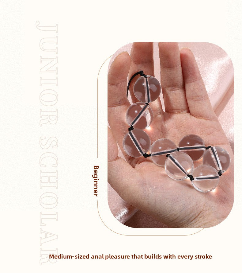 Sex Toys SM Props Anal Development Glass Beads Anal Plug SM Training Masturbation Anal Beads Alternative Adult Products