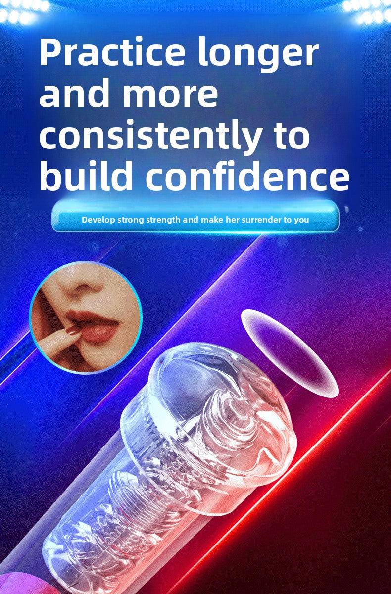 Airplane Cup Male Masturbator Penis Stretching Trainer Intelligent Muscle Building Training Masturbation Cup