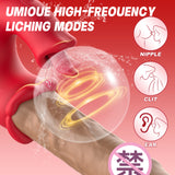 Female Telescopic Tongue Licking Vibrator Orgasm Masturbation Device Couples Adult Bed Sex Toys