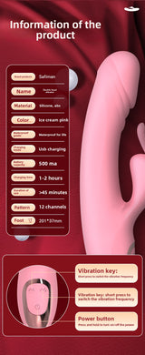 Cross-Border Hot-Selling Multi-Frequency Rabbit G-Spot Instant Vibrating Massager Enchanting Masturbator Female Adult Products Direct Supply