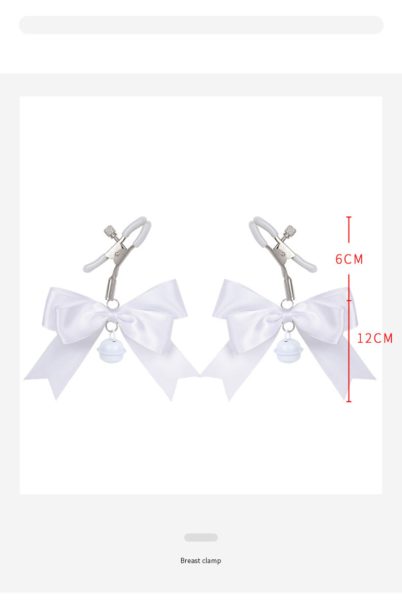 Sex Toys Props Bow Bell Nipple Clips Female Flirting Teasing Nipple Clips
