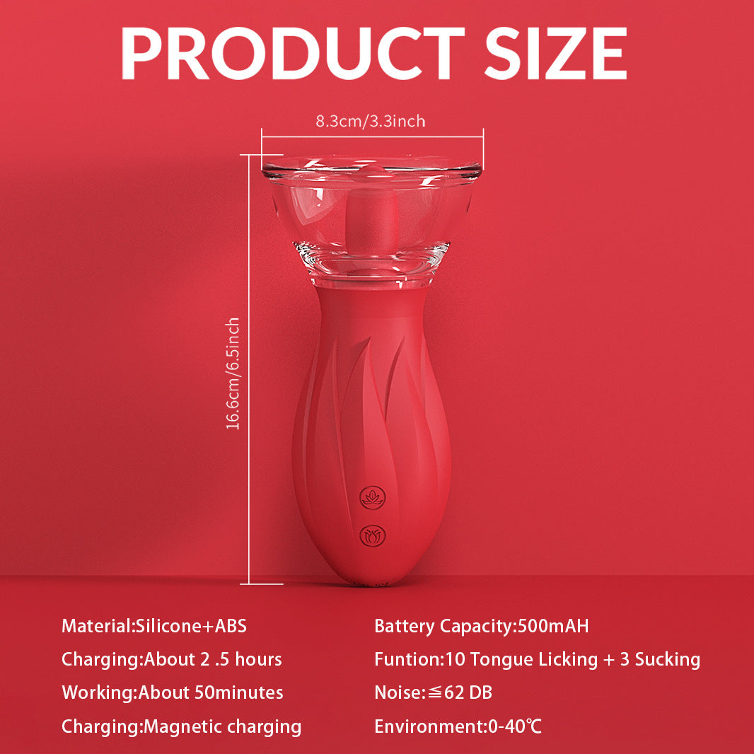 Clitoral Tongue Licking Sucking Device Breast Massage G-spot Vibrator Adult Sex Toys Female Masturbator Sex Toys