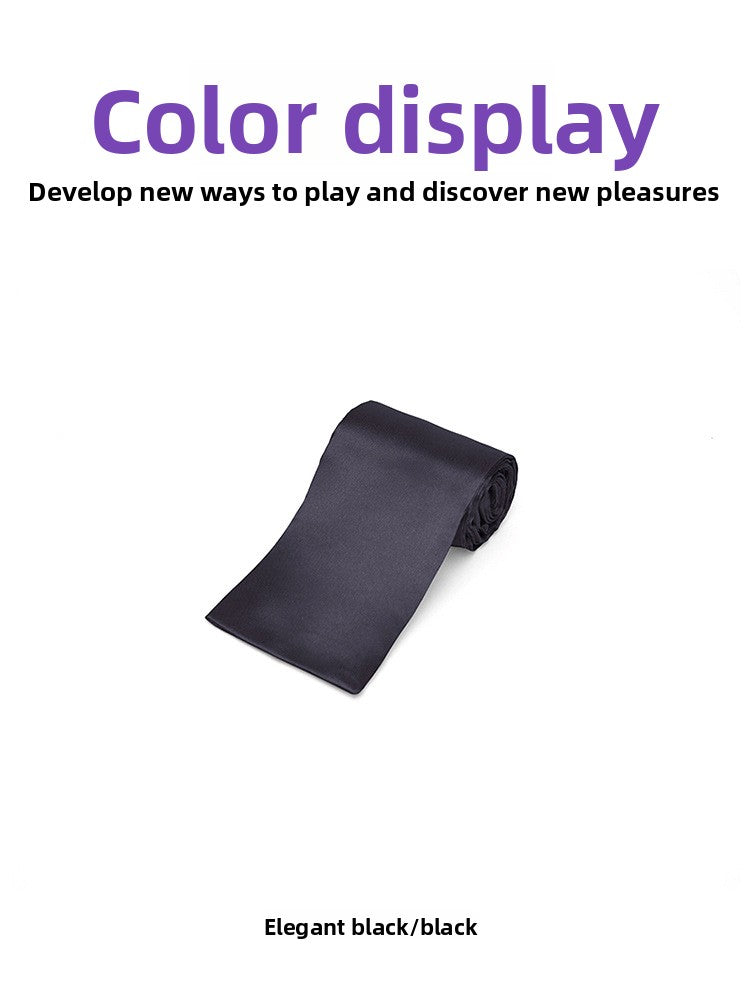 SM Props Imitation Silk Satin Sexy Blindfold Couple Flirting Bondage Restraints Handcuffs Adult Products