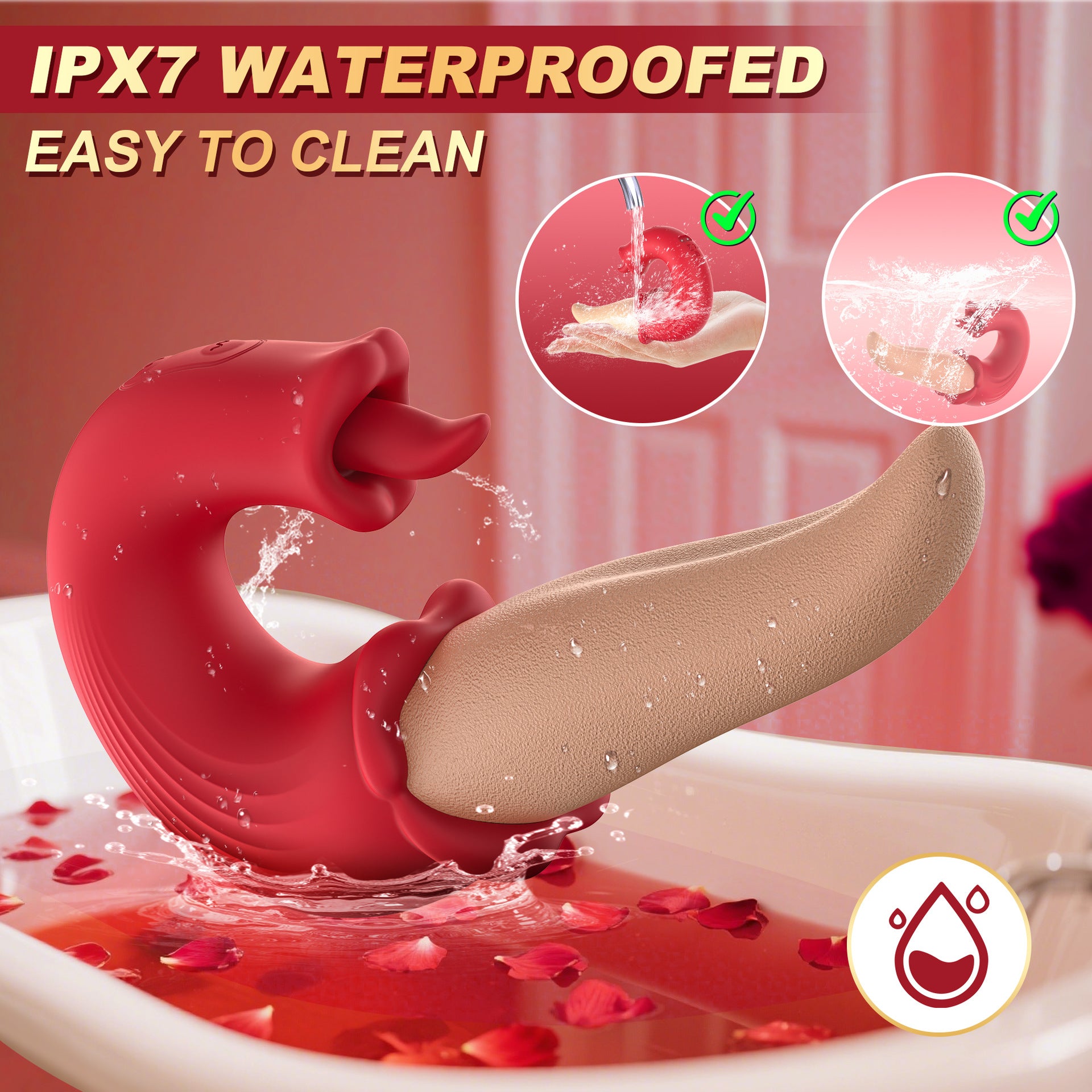 Cross-border New Product Female Simulated Tongue Vibrating Masturbator Tongue Licking Vibrator Adult Flirting Sex Toys Wholesale