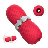Double-Channel Male Masturbator Adjustable Elastic Band Internal Spiral Texture Airplane Cup for Men