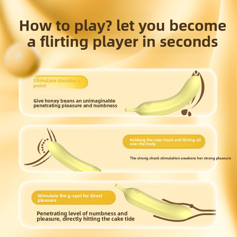 New Liquid Full-Coverage Gel Fruit Banana Vibrator Adult Sex Toys Female Masturbator Wholesale