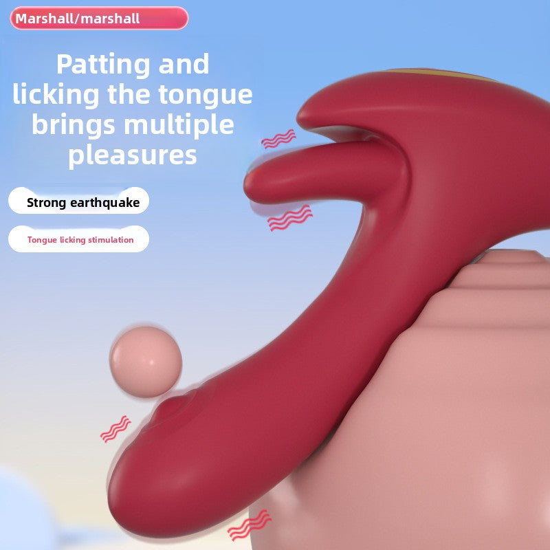 Tongue Licking Vibrator Insert Body Patting Female Masturbator Adult Toys Supplies Female Masturbation Sex Toys