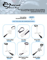 SM Props Black Leather Sexy Collar Female Training Leash Bell Collar