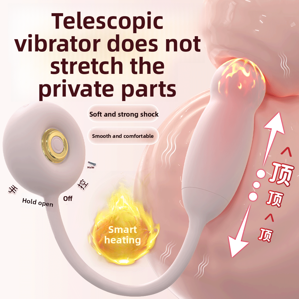 Heated Telescopic Vibrator Strong Vibration Adult Female Toy Insertable Female Masturbation Vibrator Sex Toy