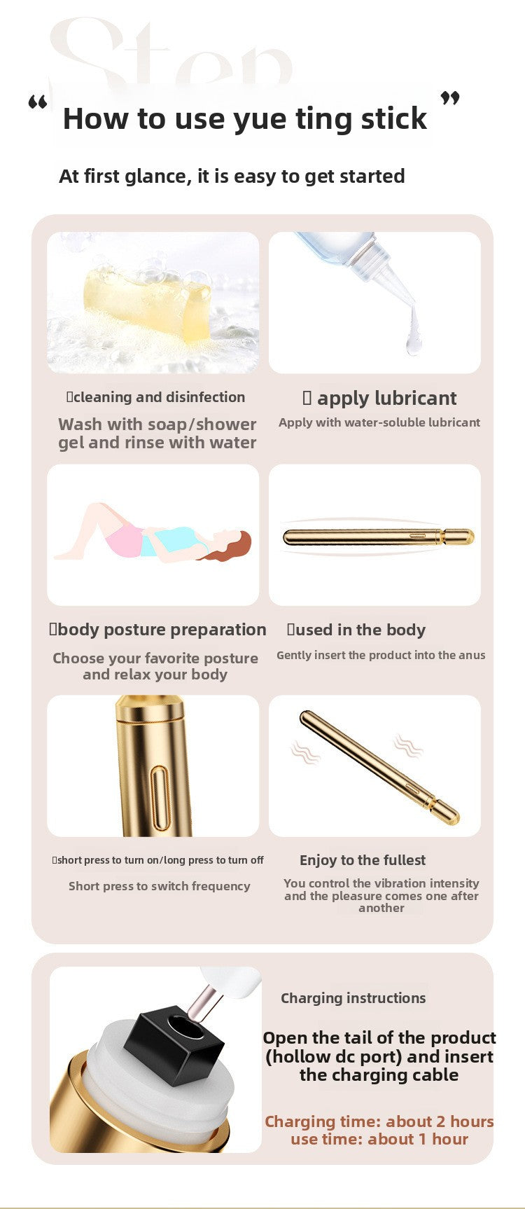 Mini AV Vibrator Female Orgasm Masturbation Device Couple Bed Training Sex Toy Portable Anal Plug