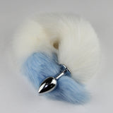 Color Block Fox Tail Anal Plug for Women Back Court Development Erotic Anal Plug SM Props Metal Anal Plug Adult Products