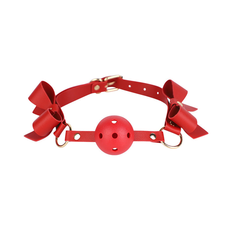 SM Props Set 5-Piece Set Bowknot Erotic Whip PVC Ball Gag Female Slave Leash Collar Restraint Handcuffs