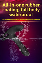 Locking Semen Ring Double Ring Three-Point Unisex Masturbator Silicone Insertable Vibrating Ring