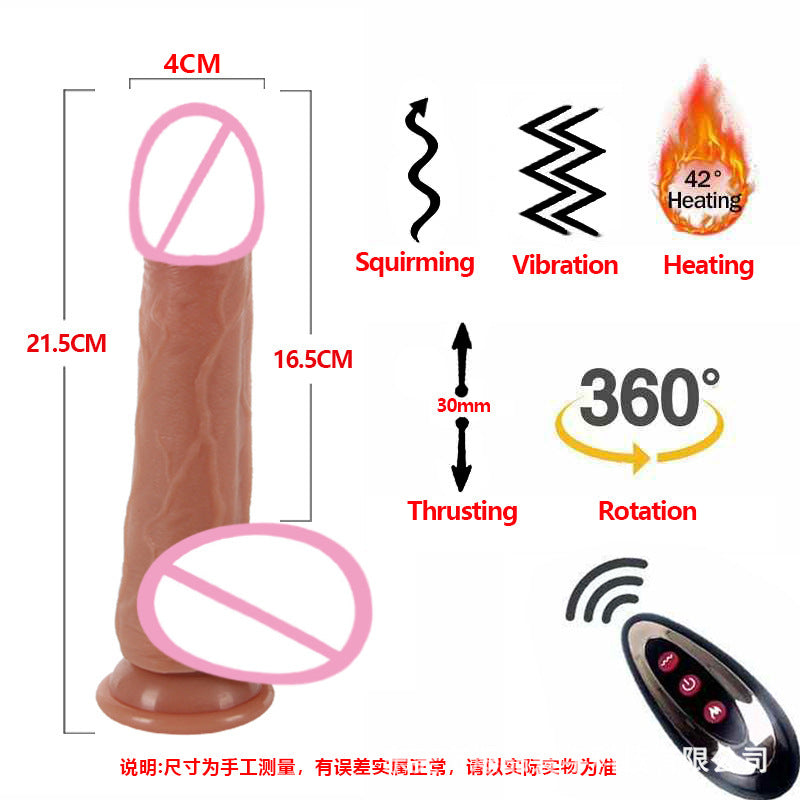 Silicone Artificial Penis Electric Telescopic Soft Flesh Realistic Female Masturbator Fake Penis Adult Sex Toys