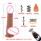 Silicone Artificial Penis Electric Telescopic Soft Flesh Realistic Female Masturbator Fake Penis Adult Sex Toys