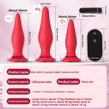 Remote Control Vibrating Anal Plug Outdoor Female Toy Three-Piece Set Adult Products Anal Sex Toys Back Court Anal Plug Supplies