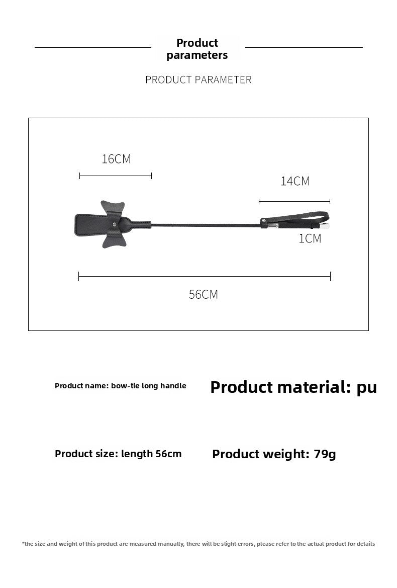 Sexy SM Props Bowknot Long Whip Wand Female Slave Training Teasing Slapping Bat Adult Products