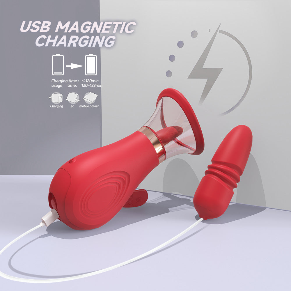 Tongue Device Insertable Vibrator Clitoral Sucking Female Masturbator Orgasm Device