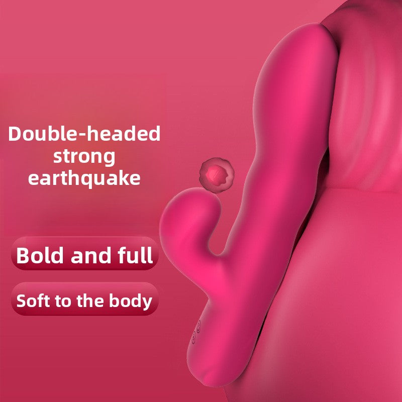 Female Strong Vibration Dual-Head Massage Teasing G-Spot AV Vibrator Patting Masturbator Adult Sex Toys