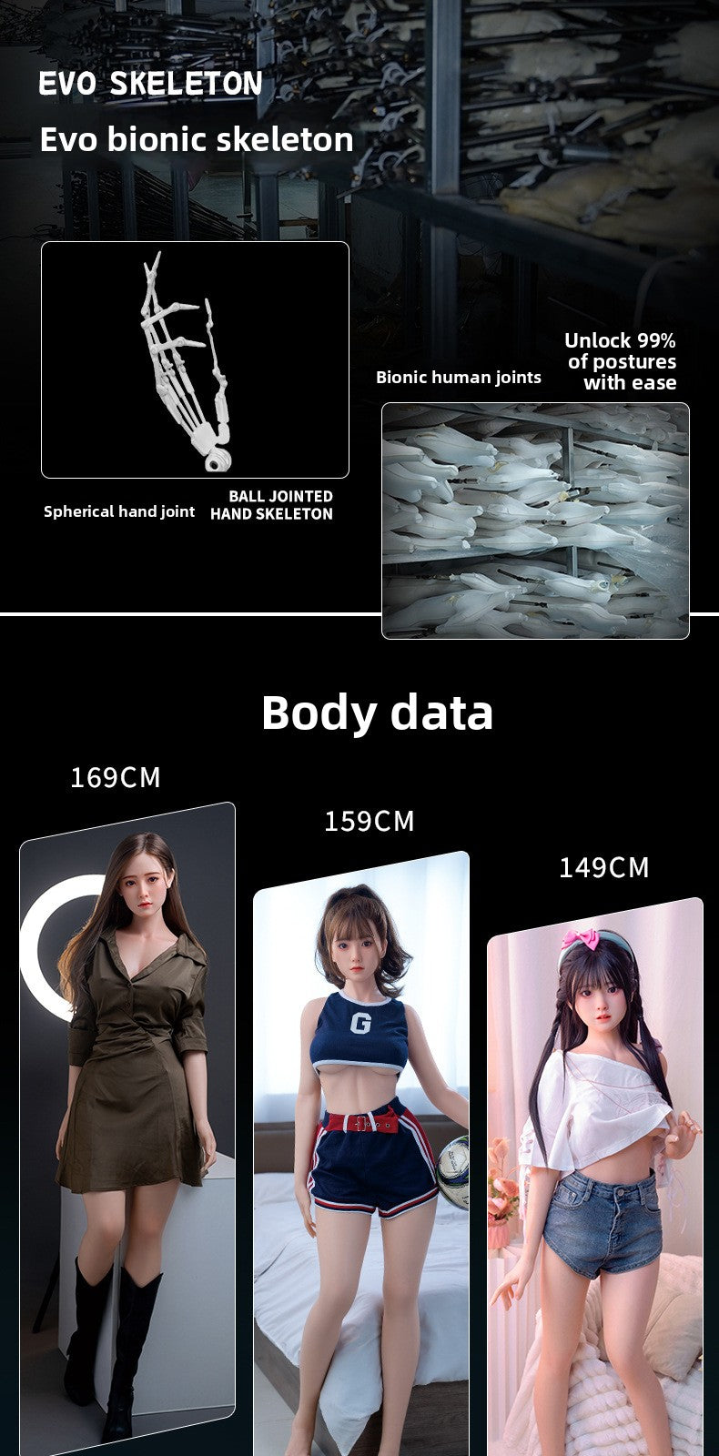Full Body Silicone Doll Lifelike Female AI Robot Adult Masturbation Doll Sex Doll for Men