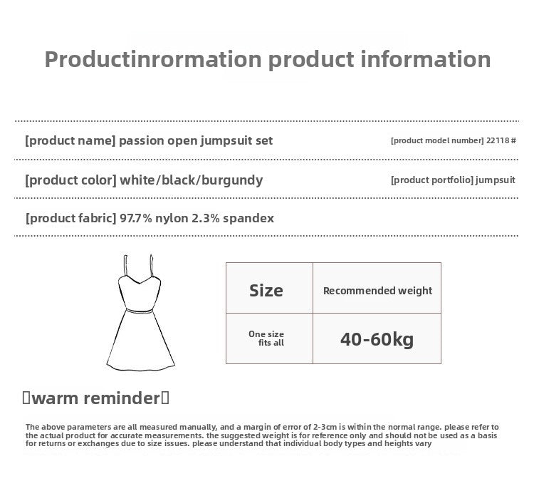 Sexy Lingerie Lace See-through Open Chest Hot Open Crotch No Need to Take Off Backless Teasing Bodysuit 5613