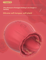 Rose Tongue Licking Vibrator Clitoral Stimulation Nipple Teasing Female Masturbator