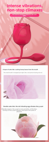 Sucking Double Vibrator Eternal Flower Vibrator Female Masturbator Breast Suction Teasing Vibrating Vibrator