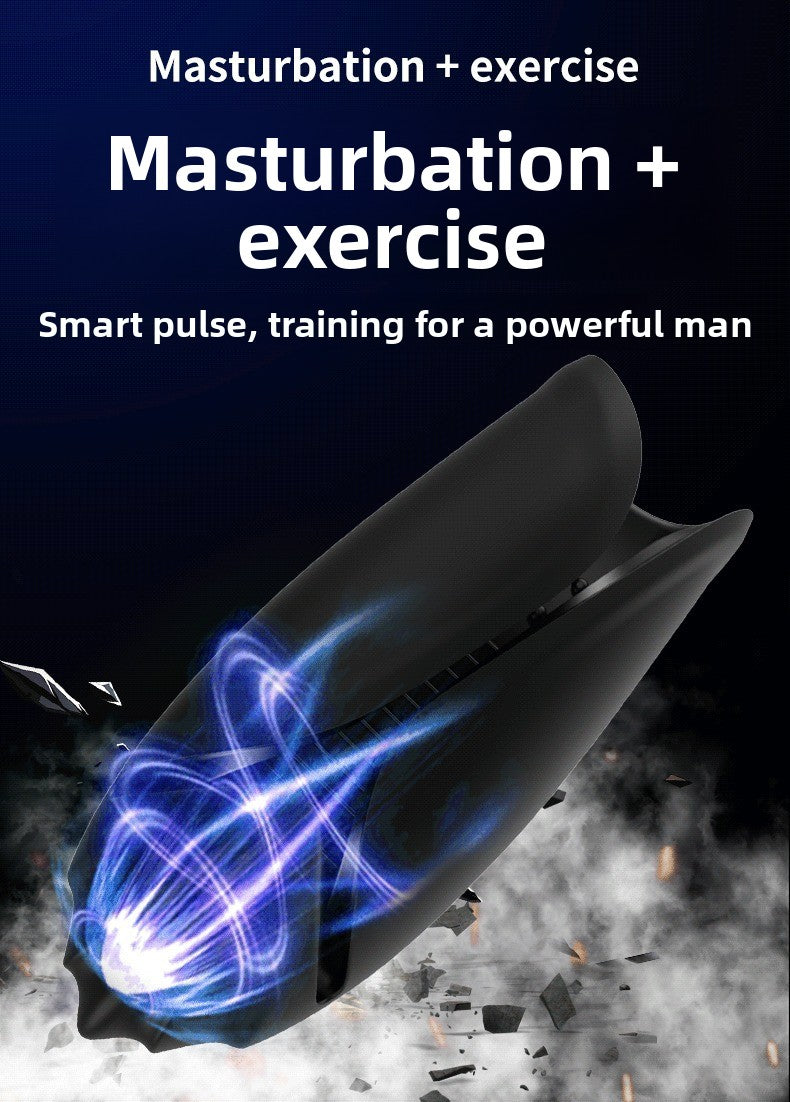 Automatic Vibrating Masturbator with Tongue Licking and Strong Shock for Men