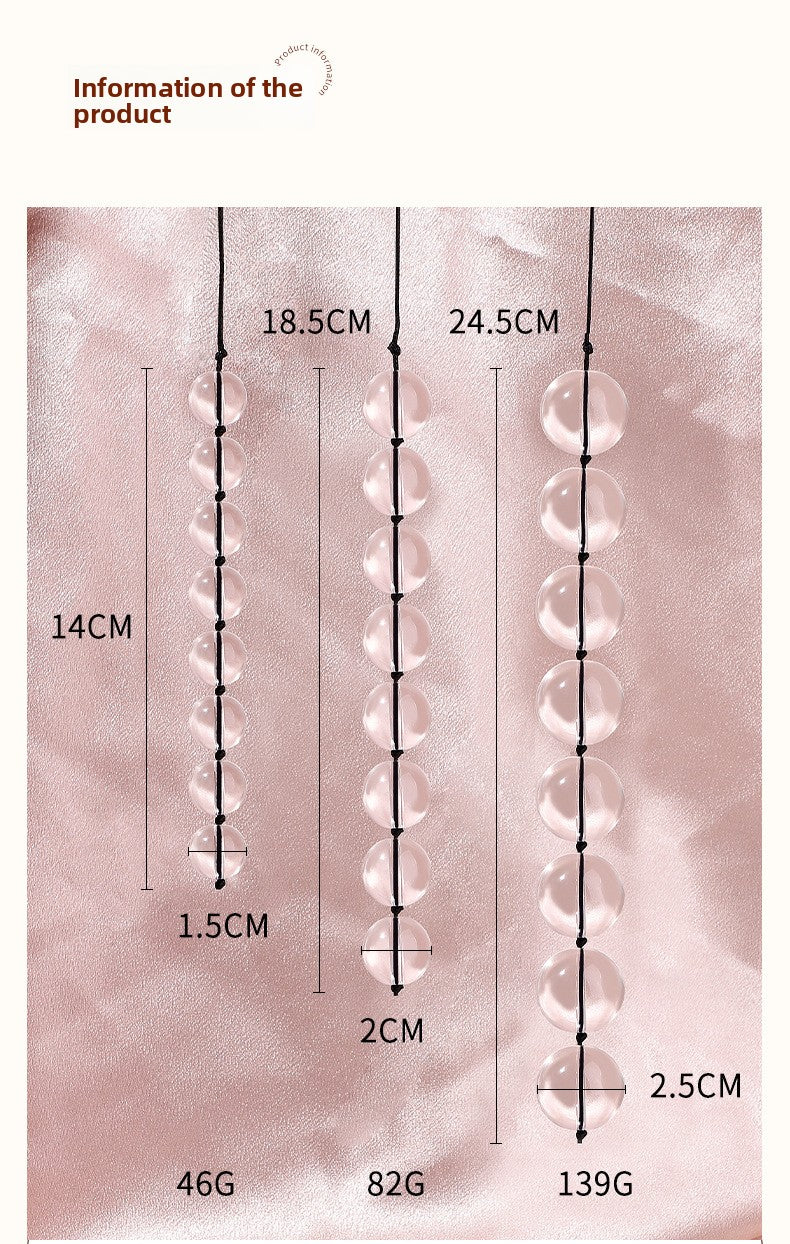 Sex Toys SM Props Anal Development Glass Beads Anal Plug SM Training Masturbation Anal Beads Alternative Adult Products