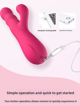 Female Strong Vibration Dual-Head Massage Teasing G-Spot AV Vibrator Patting Masturbator Adult Sex Toys