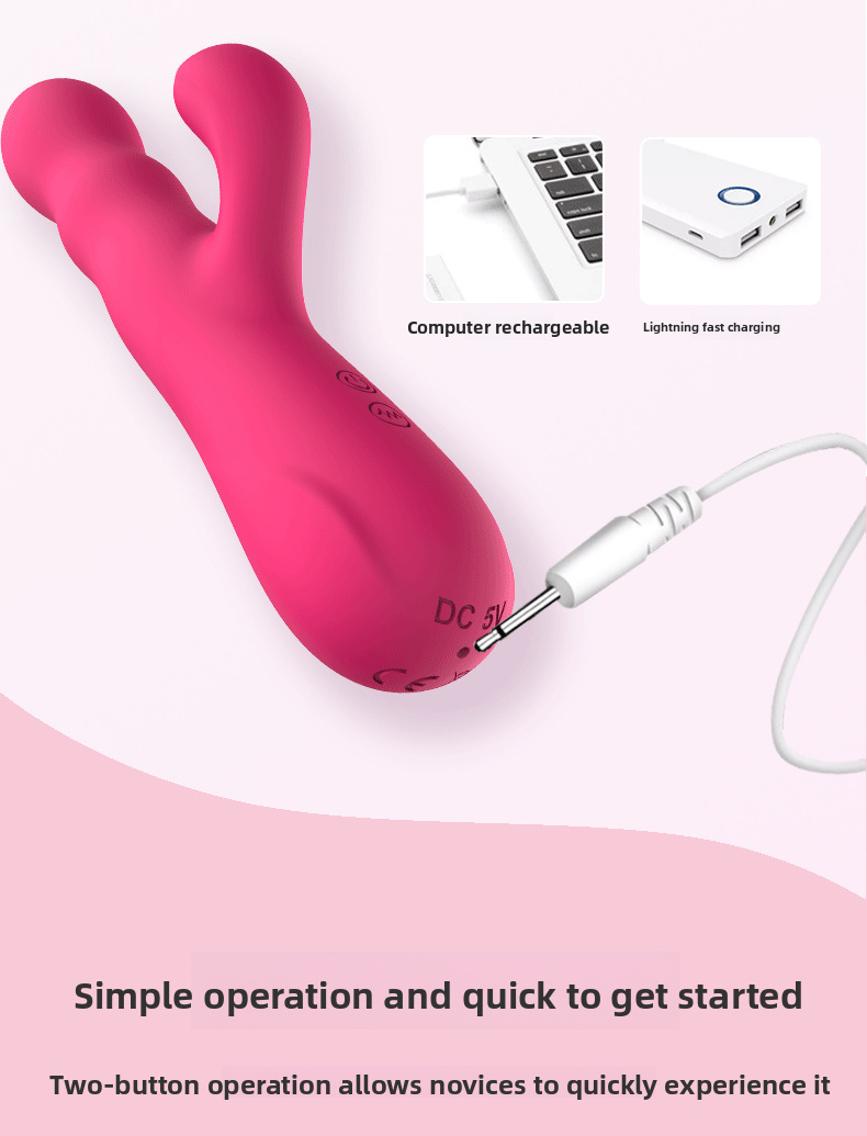 Female Strong Vibration Dual-Head Massage Teasing G-Spot AV Vibrator Patting Masturbator Adult Sex Toys