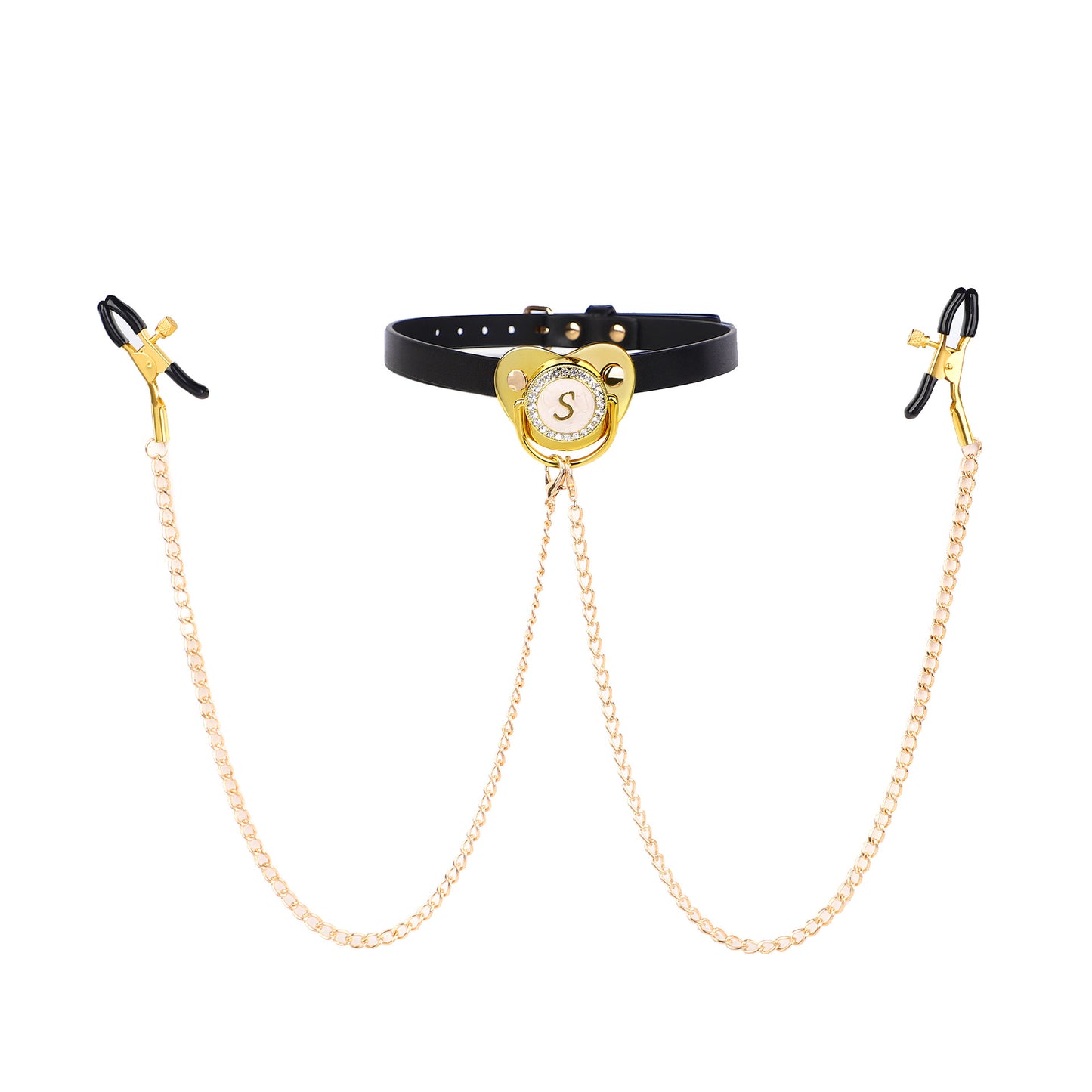 Sex Toys SM Props Creative Pacifier Sex Mouth Gag Ball Nipple Training Torture Tool SM Bell Nipple Clamps