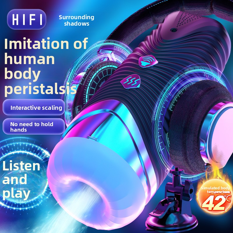 Airplane Cup Fully Automatic Intelligent Heating Telescopic Male Masturbator Clip Suction Cup Adult
