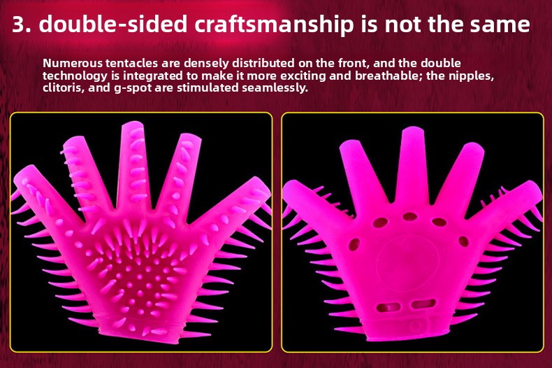 Wolf Tooth Sex Gloves SM Sex Toys Ecstatic Palm Female Insertion Masturbation Finger Gloves Alternative Adult Products