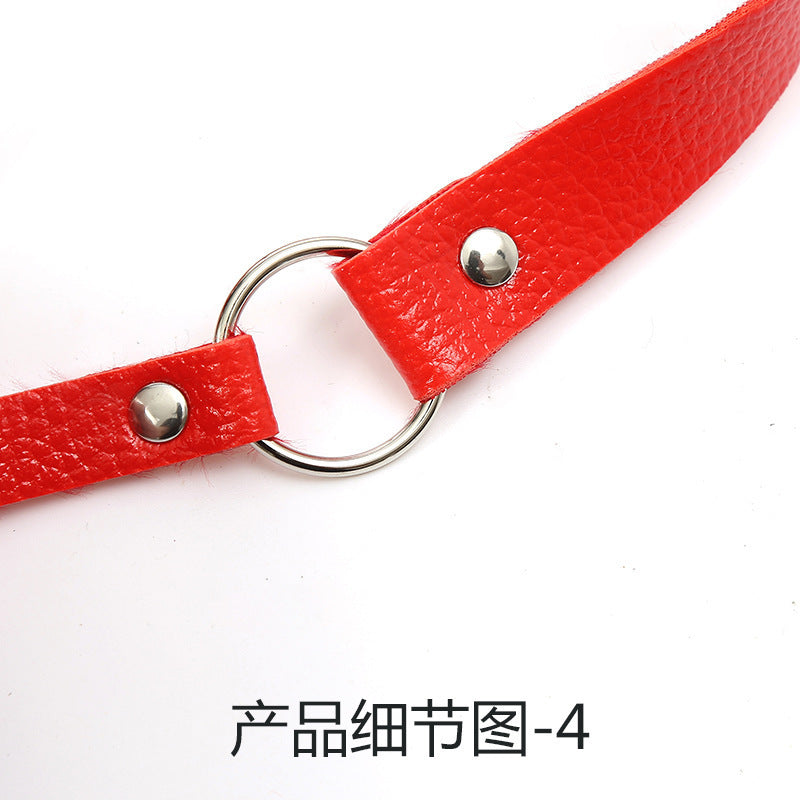 Bondage Mouth Ball Leather SM Restraint Training Mouth Gag Couple Flirting Adult Products Alternative Erotic Toys