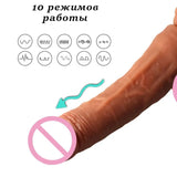 Penis Masturbator for Women Automatic Thrusting Dildo Silicone Soft Realistic Sex Toy Telescopic Machine