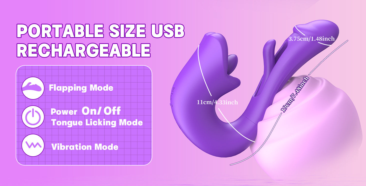 New Product Tongue Licking Patting Vibrator Female Masturbation Device G-spot Orgasm Simulation Dildo Sex Toys