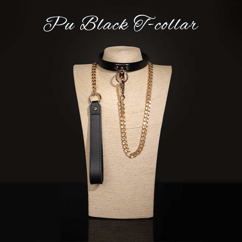 Sexy SM Props High-end Sexy Traction Collar SM Training Bondage Neck Sleeve Neck Ring Alternative Adult Products