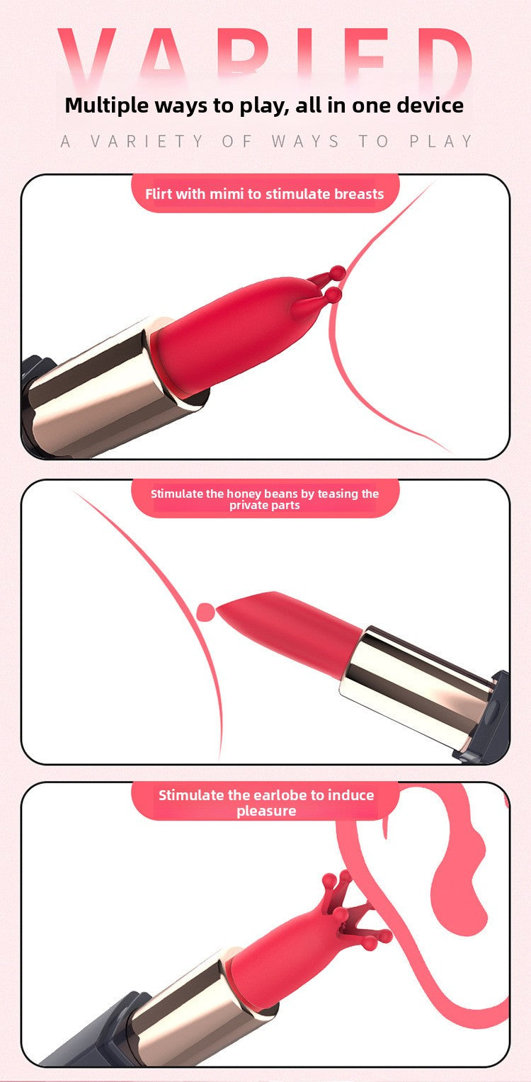 Lipstick Vibrator G-Spot Stimulation Discreet Mini Lipstick Masturbator Clitoral Instant Orgasm Electric Vibrator for Women