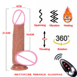 Silicone Artificial Penis Electric Telescopic Soft Flesh Realistic Female Masturbator Fake Penis Adult Sex Toys