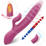 Heating telescopic vibrator strong shock female full-automatic pulse vibrator female adult toy